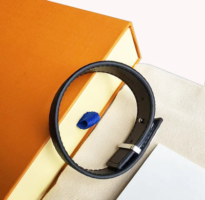Brand Designer Leather Bracelets High-End Luxury Men'S and Women'S Bracelets Fashion Unisex Jewelry with Box