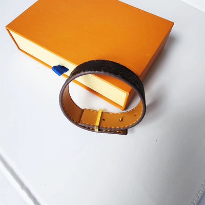 Brand Designer Leather Bracelets High-End Luxury Men'S and Women'S Bracelets Fashion Unisex Jewelry with Box