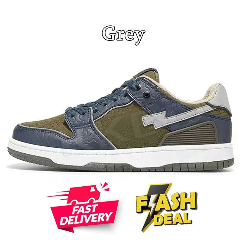 Fashion Designer Casual Shoes for Men Women Sk8 Sta Low Sneakers White Silver Brown Ivory Black Camo Purple Orange Brown Beige Navy Camouflage Platform Trainers