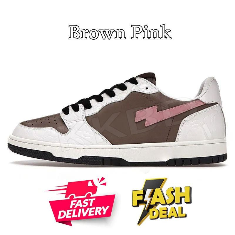 Fashion Designer Casual Shoes for Men Women Sk8 Sta Low Sneakers White Silver Brown Ivory Black Camo Purple Orange Brown Beige Navy Camouflage Platform Trainers