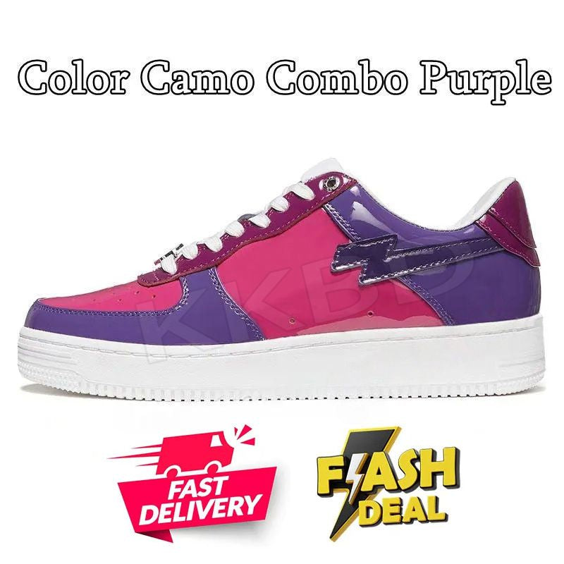 Fashion Designer Casual Shoes for Men Women Sk8 Sta Low Sneakers White Silver Brown Ivory Black Camo Purple Orange Brown Beige Navy Camouflage Platform Trainers