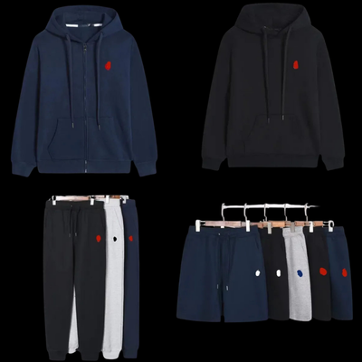 Men’s Polo Hoodie & Joggers – Designer Cotton Tracksuit Set