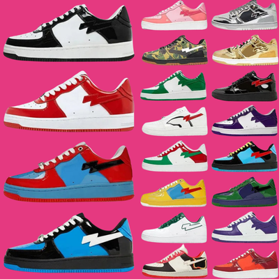 Fashion Designer Casual Shoes for Men Women Sk8 Sta Low Sneakers White Silver Brown Ivory Black Camo Purple Orange Brown Beige Navy Camouflage Platform Trainers